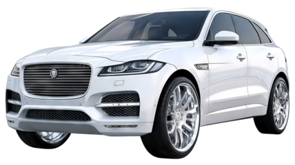 Modern luxury family SUV isolated on transparent background — high-resolution realistic PNG cutout with clean edges for easy compositing in automotive mockups, e-commerce, posters, and web graphics