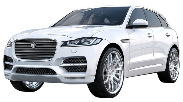 Modern luxury family SUV isolated on transparent background — high-resolution realistic PNG cutout with clean edges for easy compositing in automotive mockups, e-commerce, posters, and web graphics