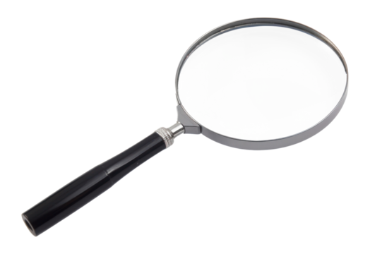 PNG Magnifying glass white background circle shape.