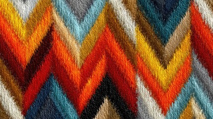 Abstract chevron pattern in warm tones