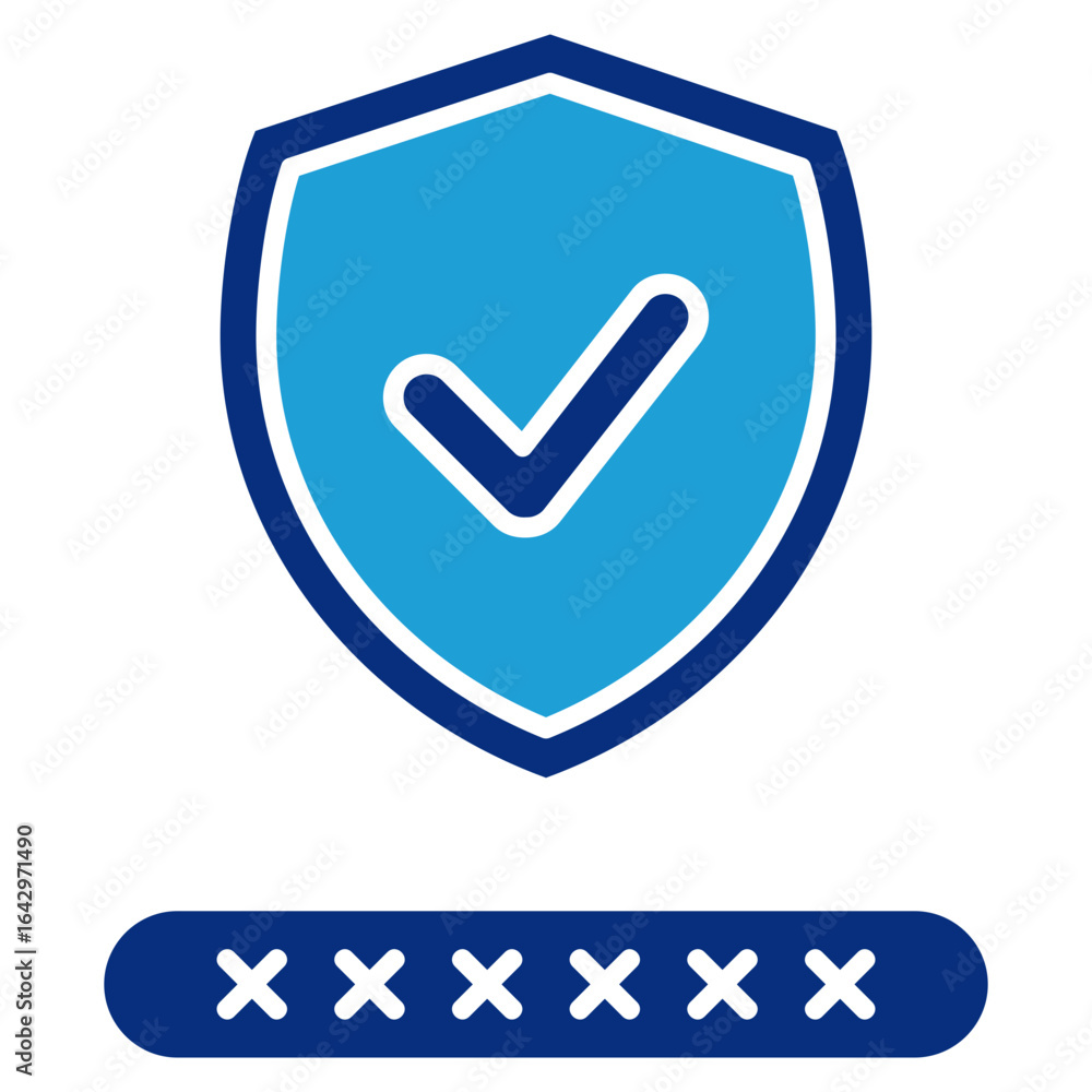 Poster password safe icon element for design