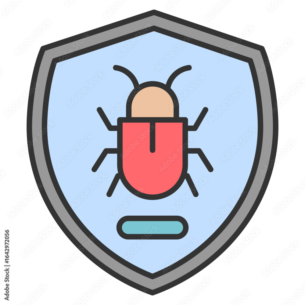 Poster malware shield icon element for design