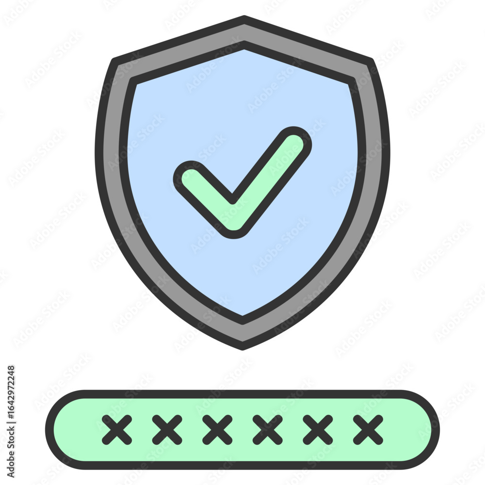 Poster password safe icon element for design