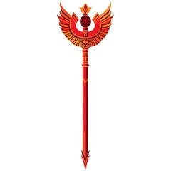 Ancient Egyptian Symbol of Power The Sun God's Staff and Wings.
