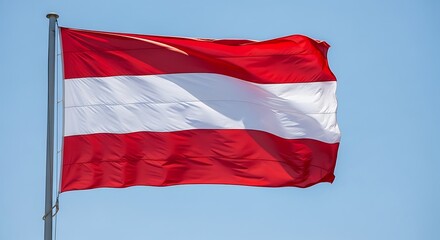 Austrian Flag Waving in the Sky