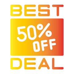 best deal 50 percent icon
