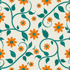 seamless pattern with flowers