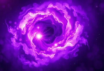 Swirling abstract purple nebula with vibrant energy bursts and cosmic dust, vibrant, superhero