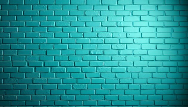 Textured petrol brick wall, teal gradient background , background, blue