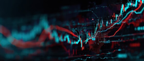 The Digital Chart Displaying Financial Market Trends and Analytics.