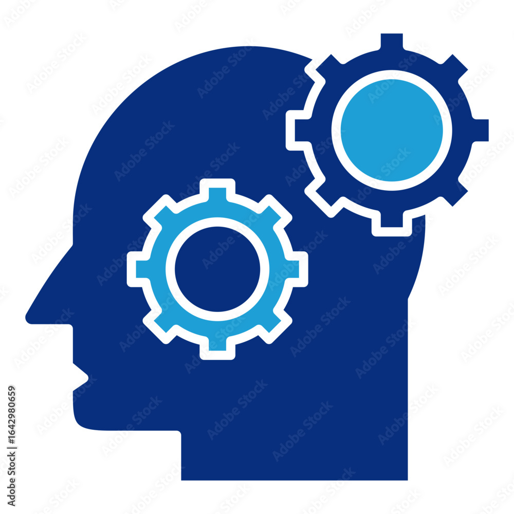 Poster machine mind icon element for design
