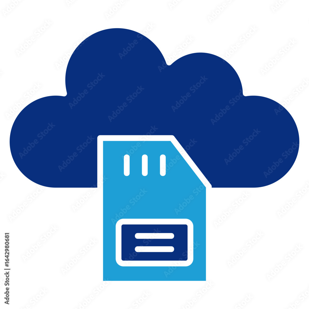 Poster memory cloud icon element for design