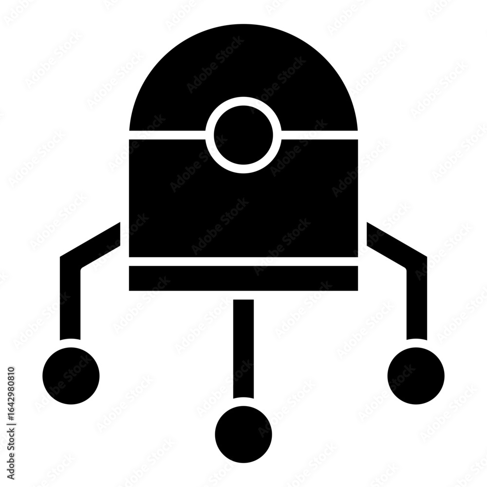 Poster nano bots icon element for design