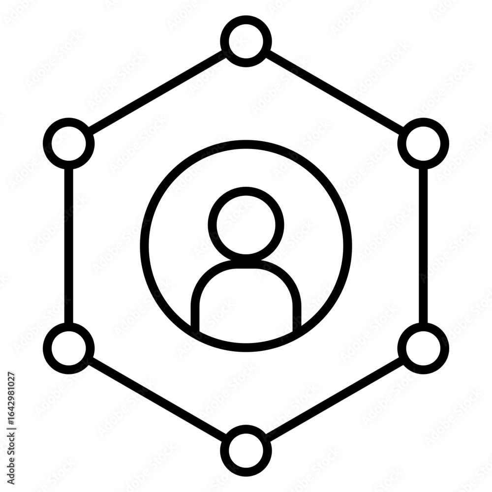 Aufkleber neural link icon element for design