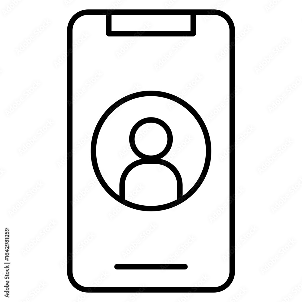 Poster digital avatar icon element for design