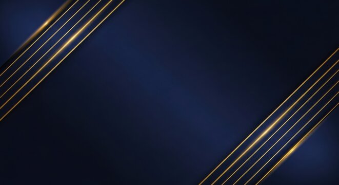 Dark navy gradient with thin gold diagonal lines and subtle metallic sheen, luxury corporate backdrop for hero banners and presentations