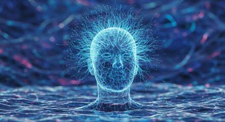 Digital Neural Network Human Head