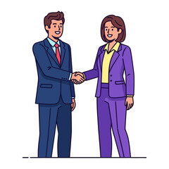Fototapeta premium Handshake: A professional handshake seals a deal, a gesture of agreement between two business people, capturing the essence of collaboration and partnership. 