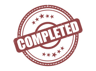 Completed Rubber Stamp Seal with a Star Border