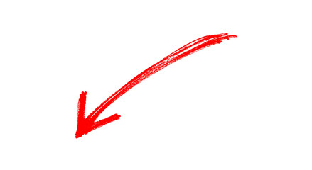 Hand-drawn red arrow PNG. Mark point arrow icon design for business and education design element.