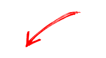 Hand-drawn red arrow PNG. Mark point arrow icon design for business and education design element.