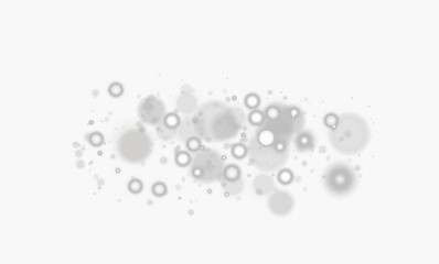 Shiny dust particles glowing with magic sparkle, white flare and elegant celebration decoration png.