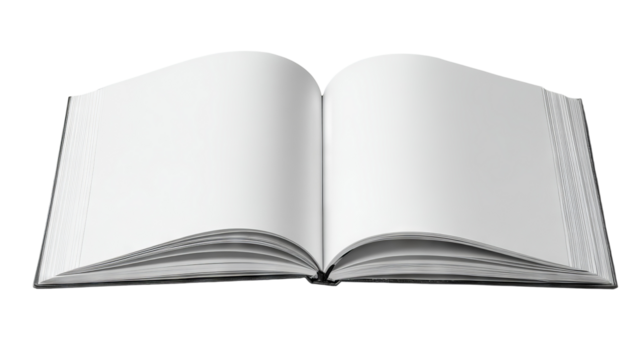 Blank spiral notebook isolated on transparent background — high-resolution PNG cutout of an empty notepad ideal for digital scrapbooking, branding mockups, school or office stationery design