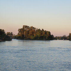 Evening mood on the river in Don Khon, in the 3000 islands in southern Laos