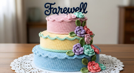 Crochet Farewell Cake