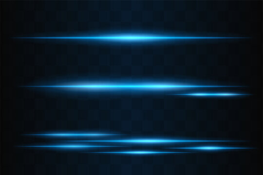 Glow. Horizontal glowing flares arranged in vertical sequence with blurred edges. Smooth transitions create motion effect and depth across transparent grid background.