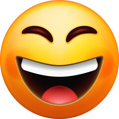 Cheerful 3D Smiling Emoji Expression