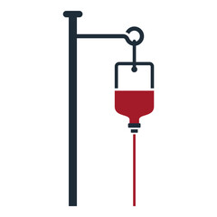 Blood donation concept, Blood bag icon
