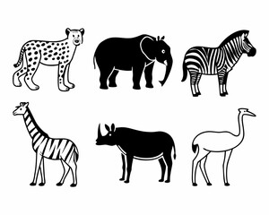 set of animals vector illustration