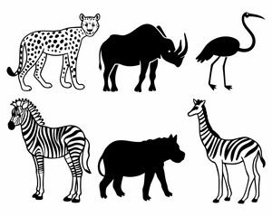 set of animals vector illustration