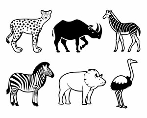 set of animals vector illustration
