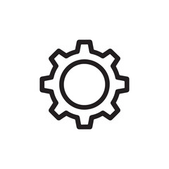 Cogwheel Graphic – Minimal Black Gear Illustration