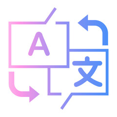 translater Line Gradient Icon