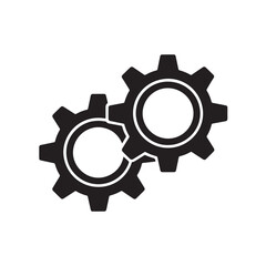 Cogwheel Silhouette Machine Part and Technology Icon