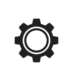 Minimal Gear Illustration Industrial Symbol for Settings