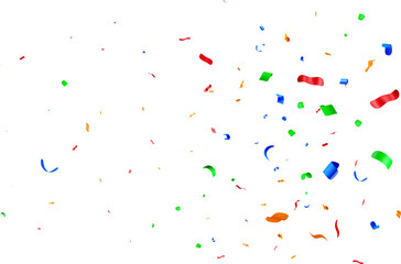 Colorful 3D Confetti Celebration Background