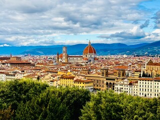 Obraz premium beautiful panorama of Florence, with the Duomo cathedral in the background
