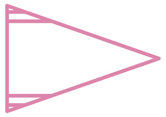 ピンクのシンプルな三角形フレーム