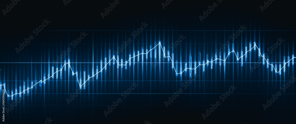 Poster dynamic sound waves: an electrifying display of digital audio, pulsing with energy and representing 