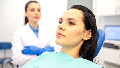 Obraz premium Patient in dentist's chair (1)
