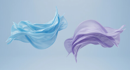 Elegant flowing fabrics in calming pastel hues create a modern, artistic backdrop for your creative projects