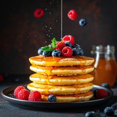 Realistic Pancake Burst Art