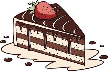 Delicious cakes illustration for bakery and dessert design. Colorful cakes clipart for sweet food and dessert artwork. Decorative cakes graphic for celebration and party themes. Gourmet cakes