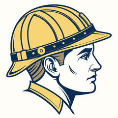 Workers Hard Hat Icon Vector Illustration – Construction Safety Helmet Symbol