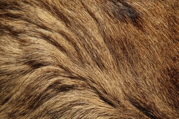 Short Fur Texture. Brown and Rough Texture of Cow Fur, Beige Leather Surface