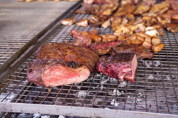 grilled meat picagna and fillet cooked over a slow flame